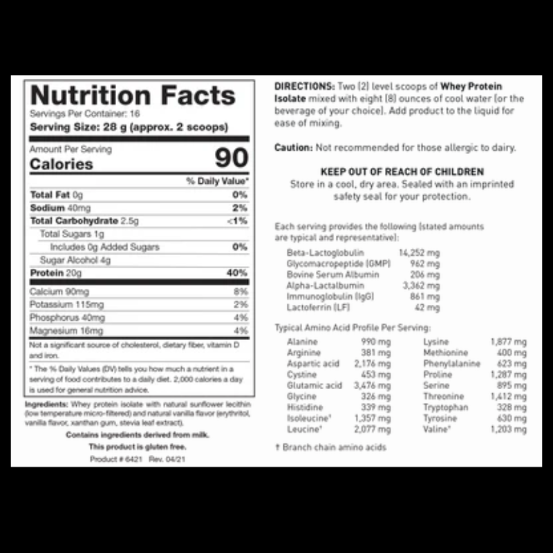 Whey Protein Isolate